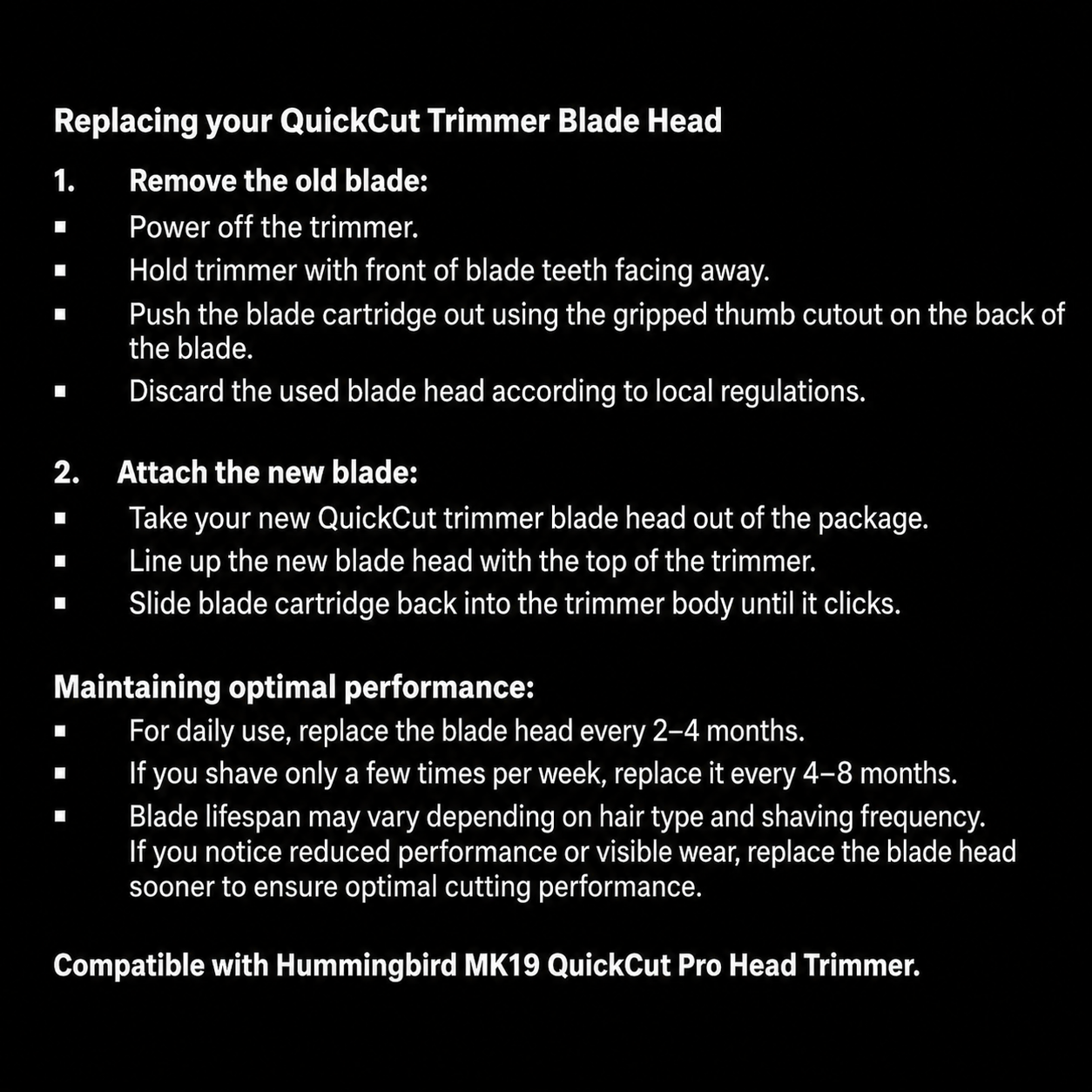 MK19 QuickCut Pro QuickSwap™ Replacement Blade