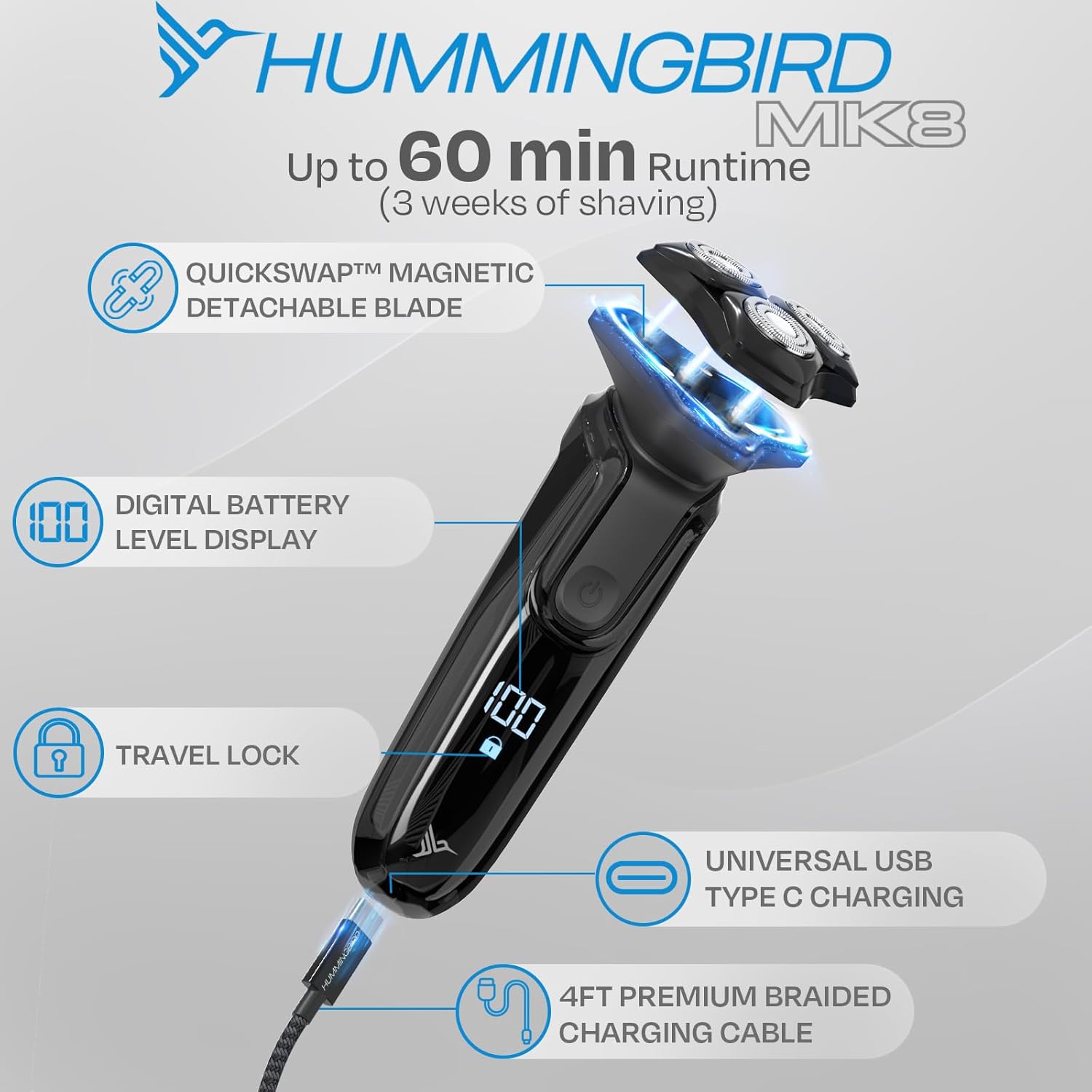 MK8 Premium Rotary Face Shaver