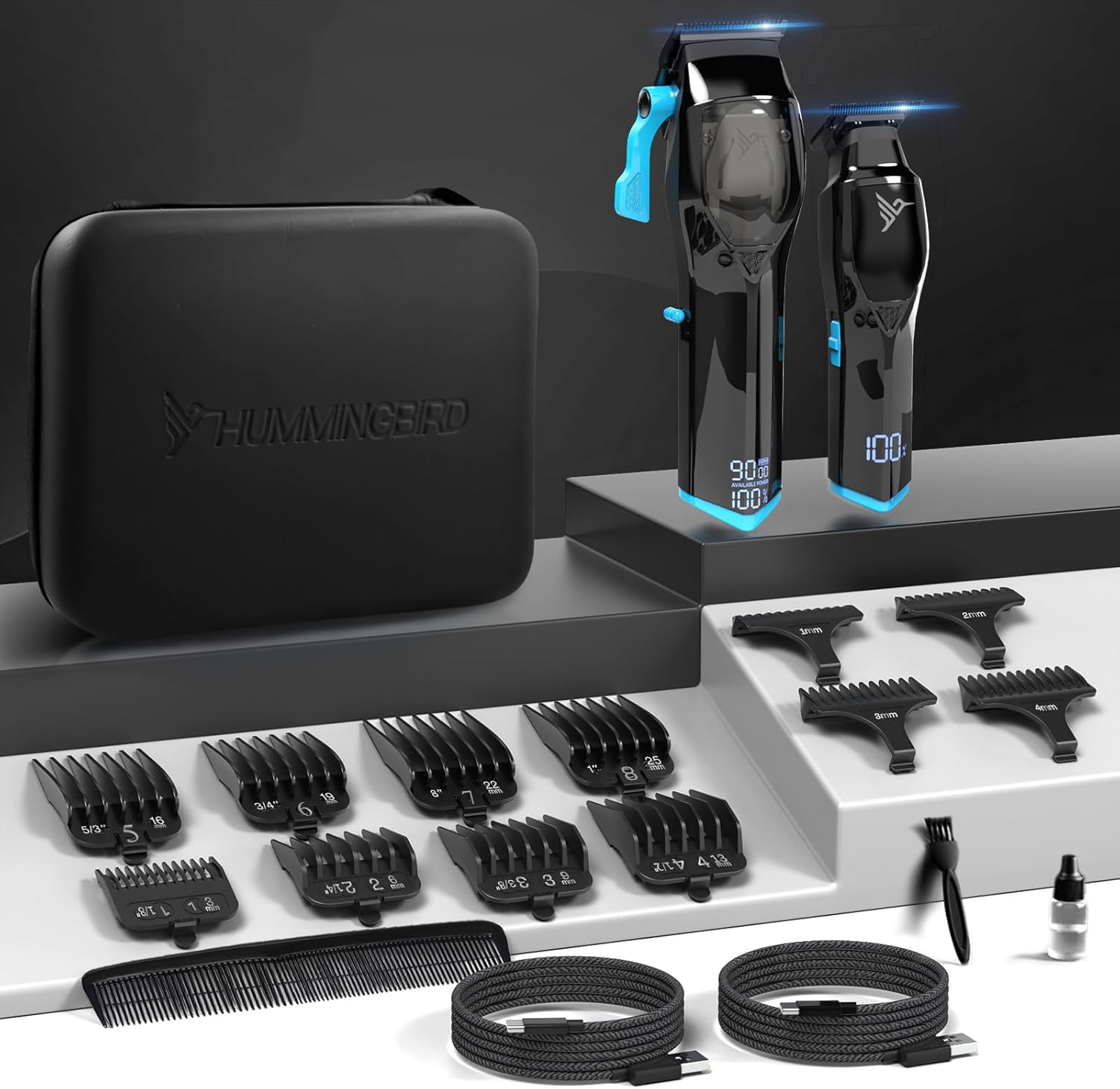 MK10 + MK11 Pro Series Professional Hair Clipper + T-Blade Trimmer Kit