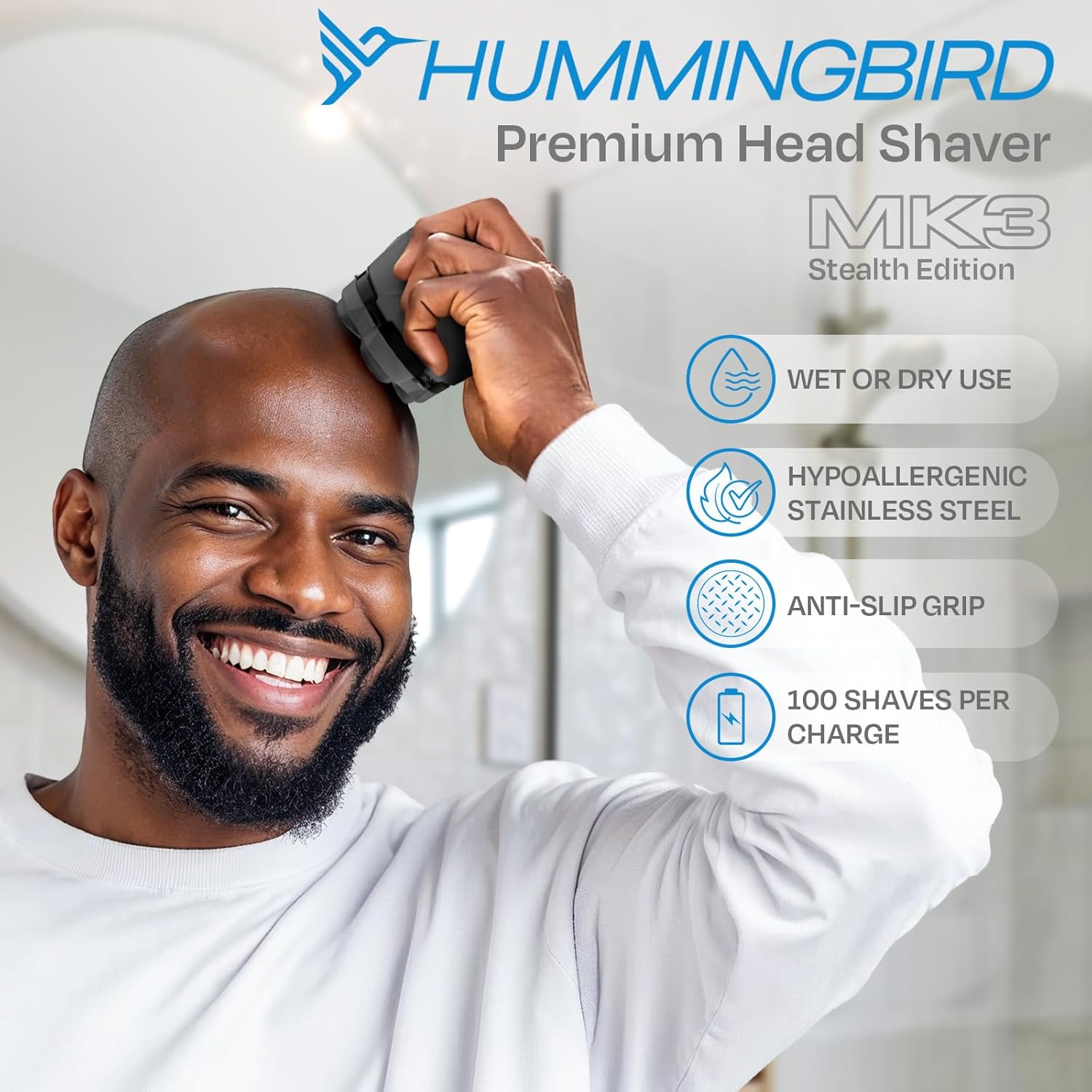 MK3 Stealth Edition – Premium Head Shaver