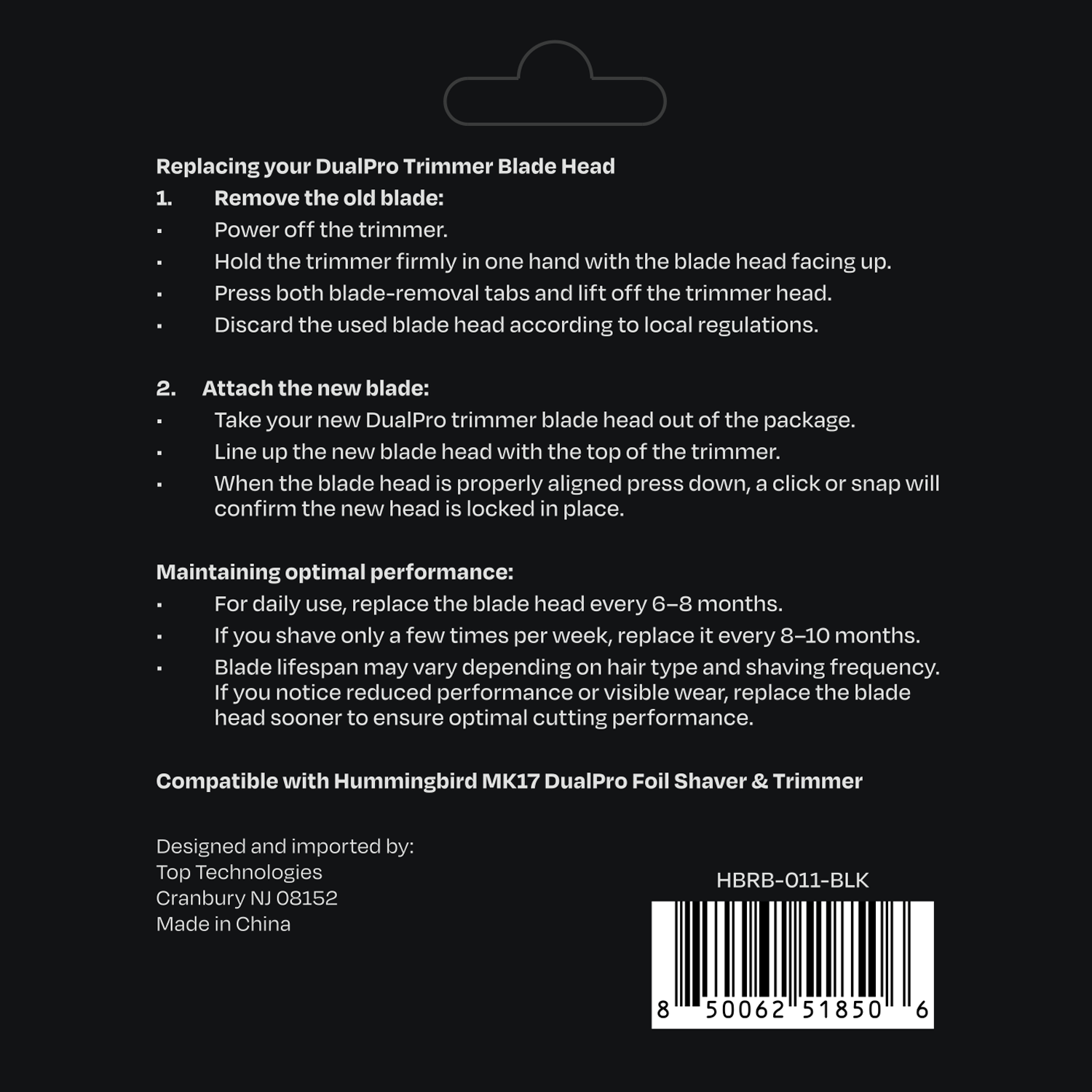 MK17 DualPro QuickSwap™ Trimmer Blade Replacement